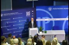 Otwarcie konferencji przez Andrzeja Pogórskiego - Okręgowego Inspektora Pracy we Wrocławiu.
